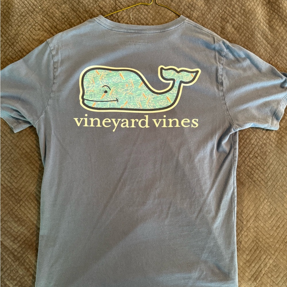 Vineyard Vines Navy Tee with Whale Design
